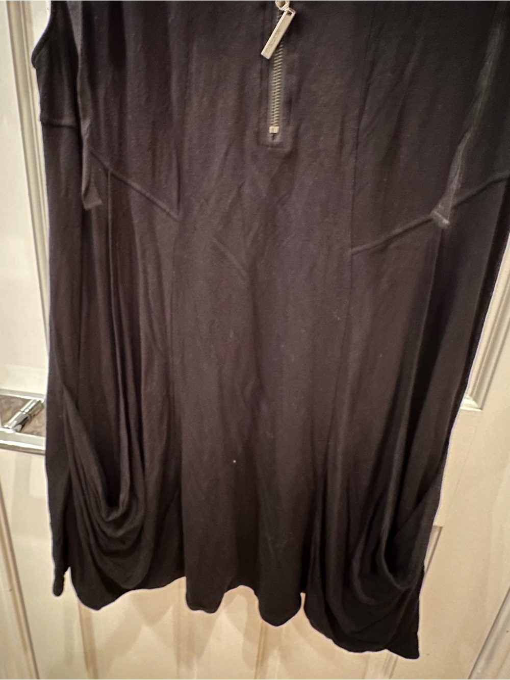 Kensie Black Short-Sleeve Zip-Front Dress/Tunic - Picture 6 of 6